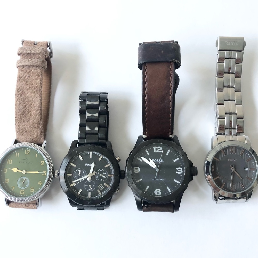 Watches bundle stainless steel & genuine leather